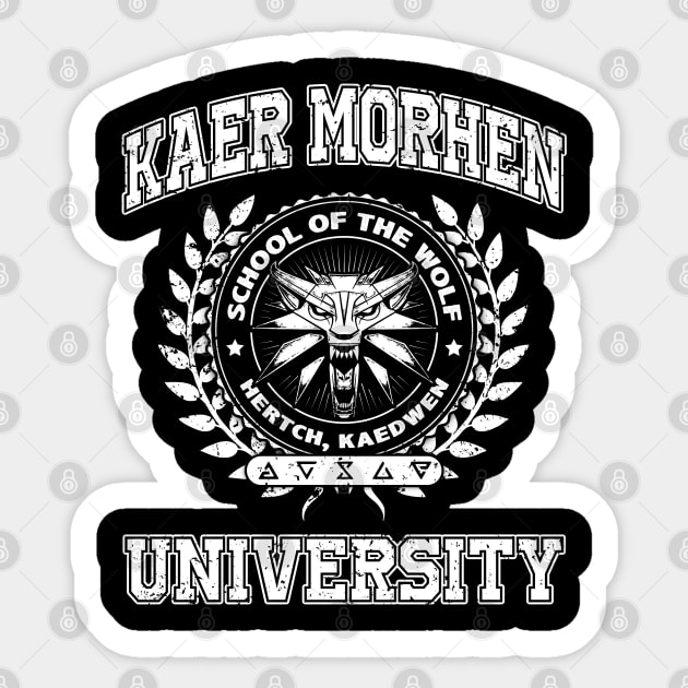 Kaer Morhen University Sticker by Designwolf